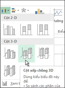 Cột xếp chồng 3-D