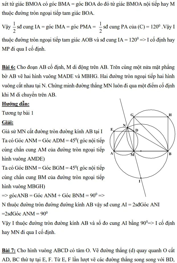 Ôn tập: Chứng minh đường thẳng đi qua điểm cố định-6