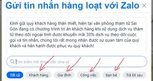 Phần mềm gửi tin nhắn hàng loạt trên Zalo bằng điện thoại, máy tính