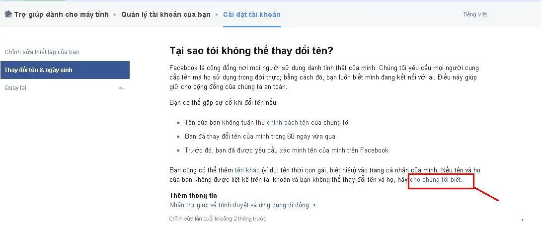 Facebook,thủ thuật Facebook,Đổi tên Facebook