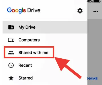 Tìm đến vị trí video trên Google Drive mà bạn muốn tải về iPhone