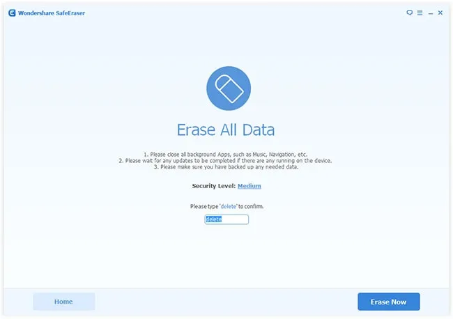 erase iphone data