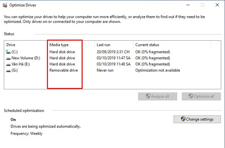 Solid state drive: Chính là ổ SSD Hard disk drive: Chính là ổ HDD