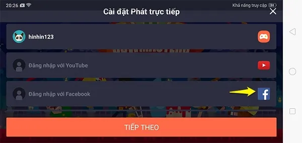 Huong dan livestream game tren facebook bang dien thoai