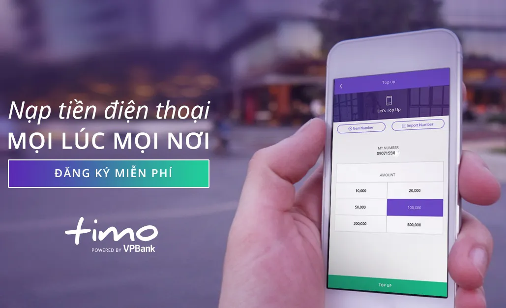 Nạp tiền điện thoại Viettel cực nhanh với Timo Top Up