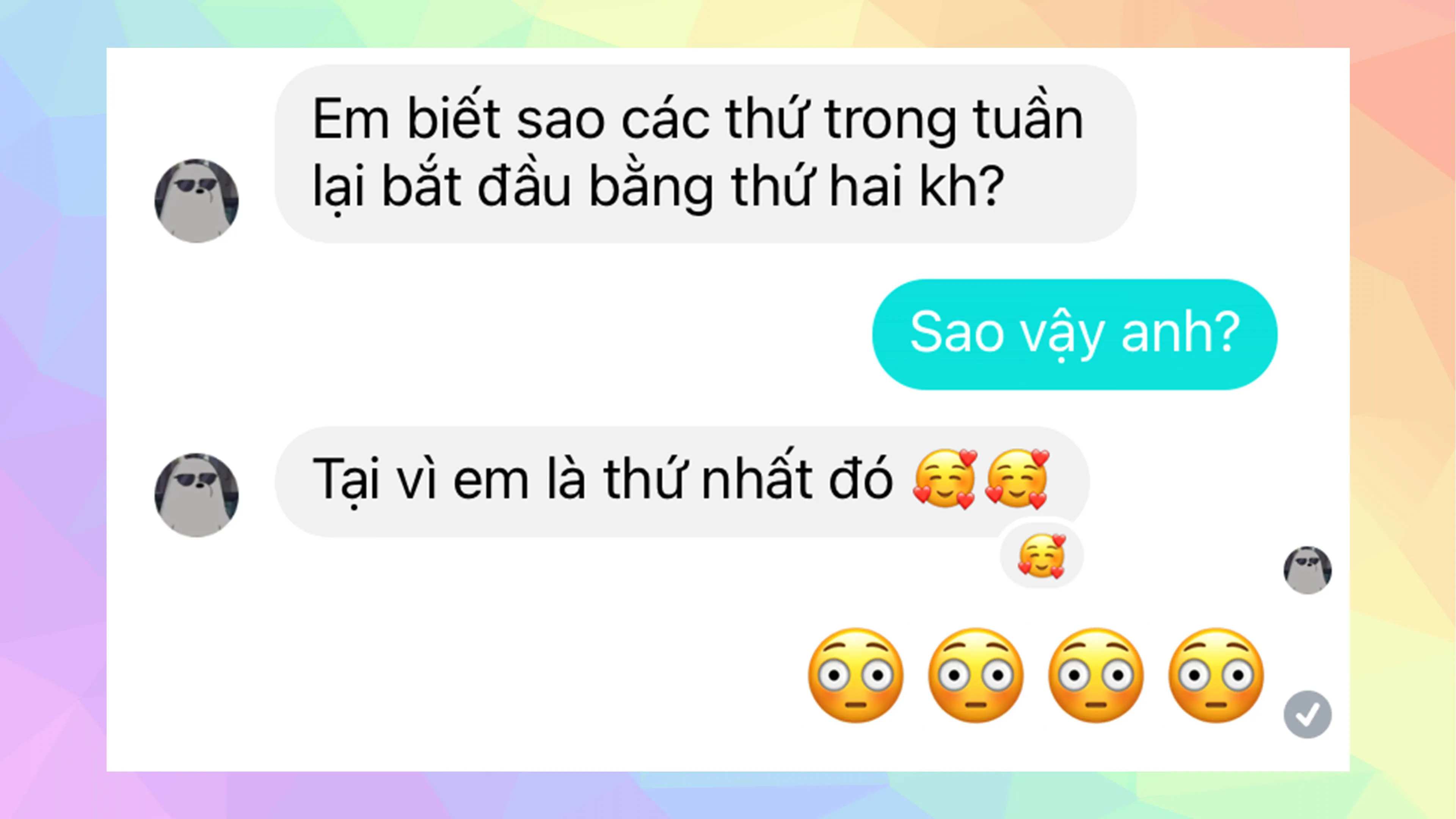 Nhưng câu thả thính luôn làm đối phương bất ngờ 