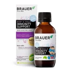 Siro tăng sức đề kháng cho bé Brauer Baby Child & Immunity Support 100ml (Mẫu mới)