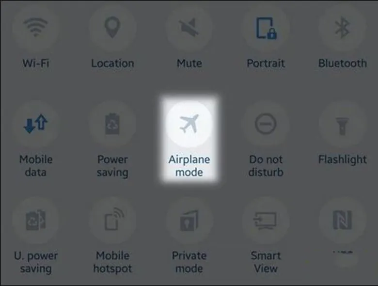 Cách khắc phục lỗi không nhận sim của Samsung bằng cách tắt chế độ máy bay