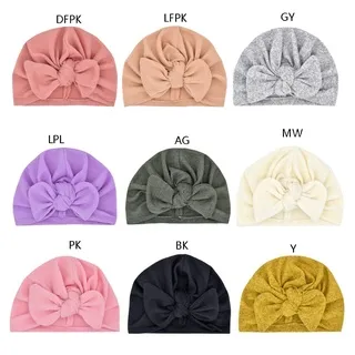 Mũ turban cotton mềm thắt nút phong cách Ấn Độ cho bé