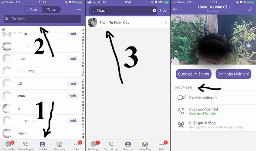 Cách tra cứu tìm kiếm thông tin số điện thoại qua Viber