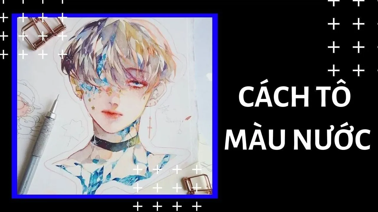 Cách tô màu nước anime