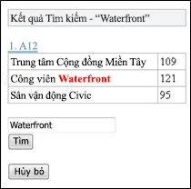 Kết quả tìm kiếm trong Trình xem Di động cho Excel