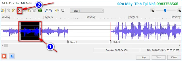 Xóa, chỉnh sửa ghi âm trong Presenter