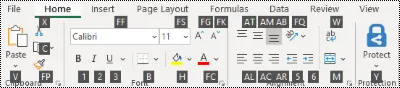 Các mẹo về phím ruy-băng trong Excel