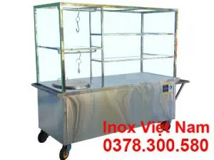 Xe bán phở có nồi nấu nước lèo bằng điện 60L XBP-04