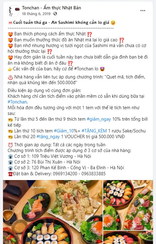 Mẫu content đồ ăn - Ẩm thực Nhật Bản