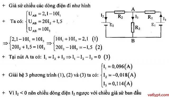 Định luật ôm cho đoạn mạch chứa nguồn, máy thu, vật lí lớp 11