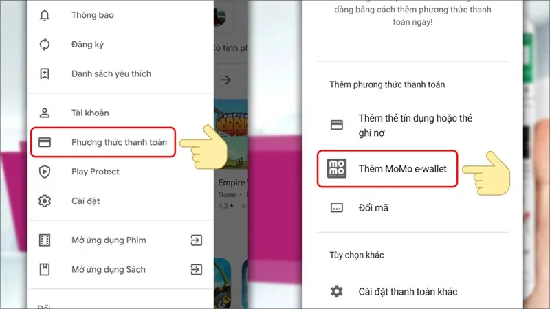 Thêm phương thức thanh toán MoMo e-wallet