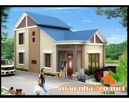 Mẫu nhà cấp 4 có gác lửng mái thái 65m2 đạt chuẩn kiến trúc mới