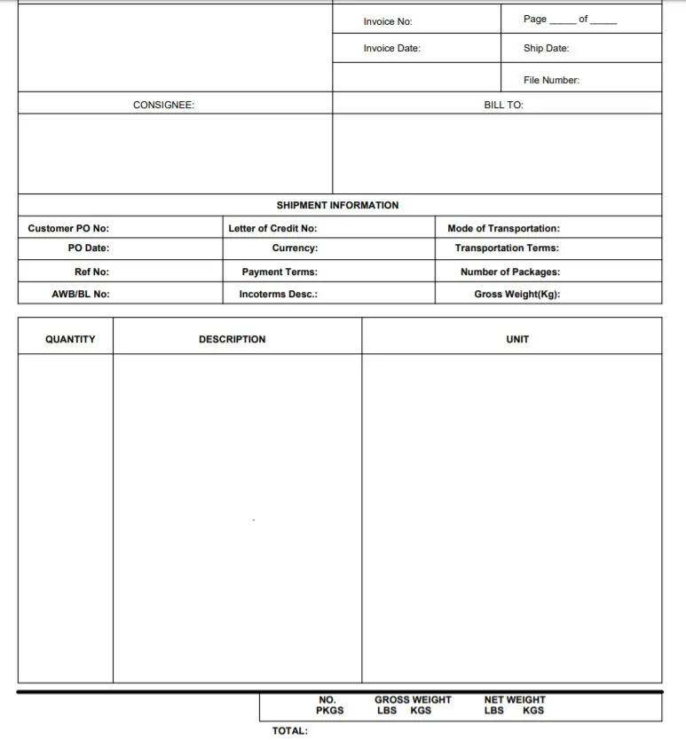 packing list 1