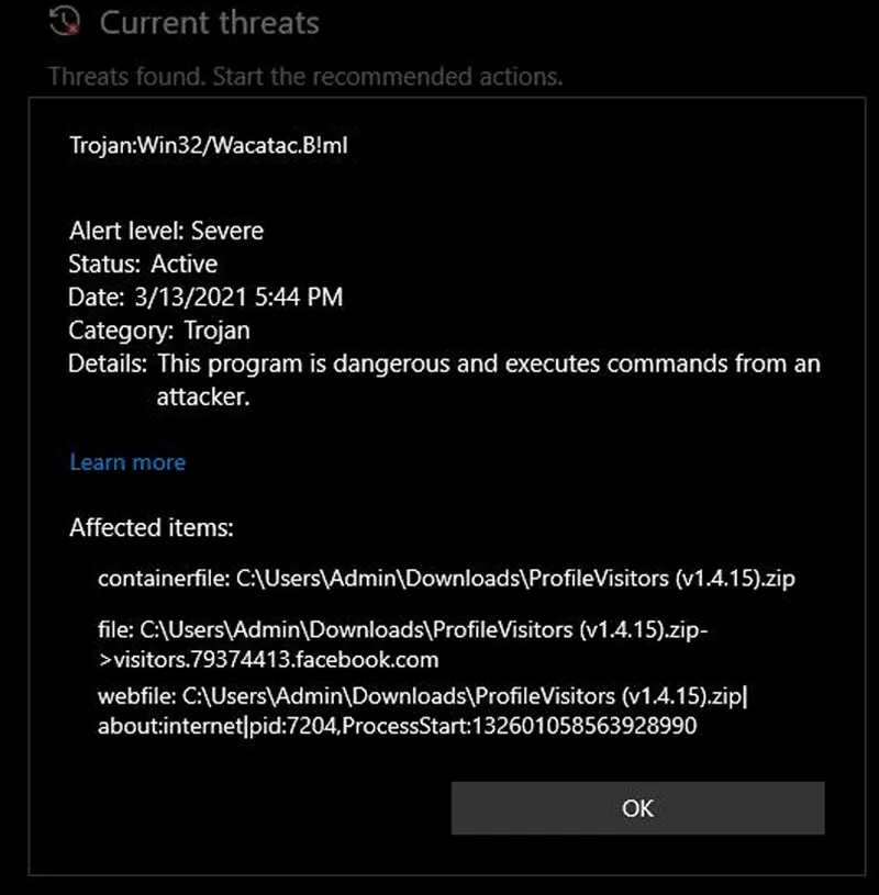 Bản cập nhật Windows Defender ngày 13/03/2021