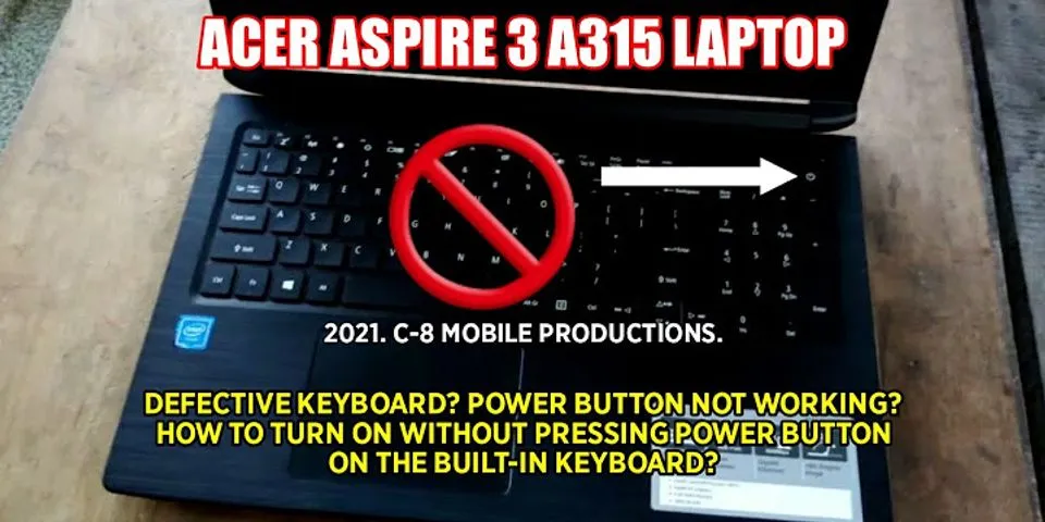 Acer laptop power button not working