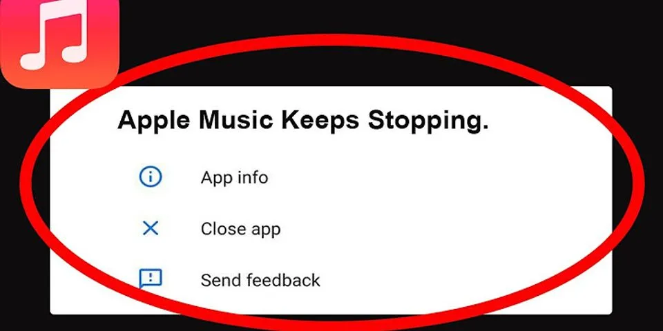 Apple Music keeps stopping Android