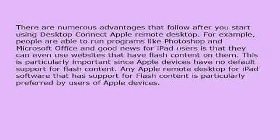 Apple Remote Desktop for iPad
