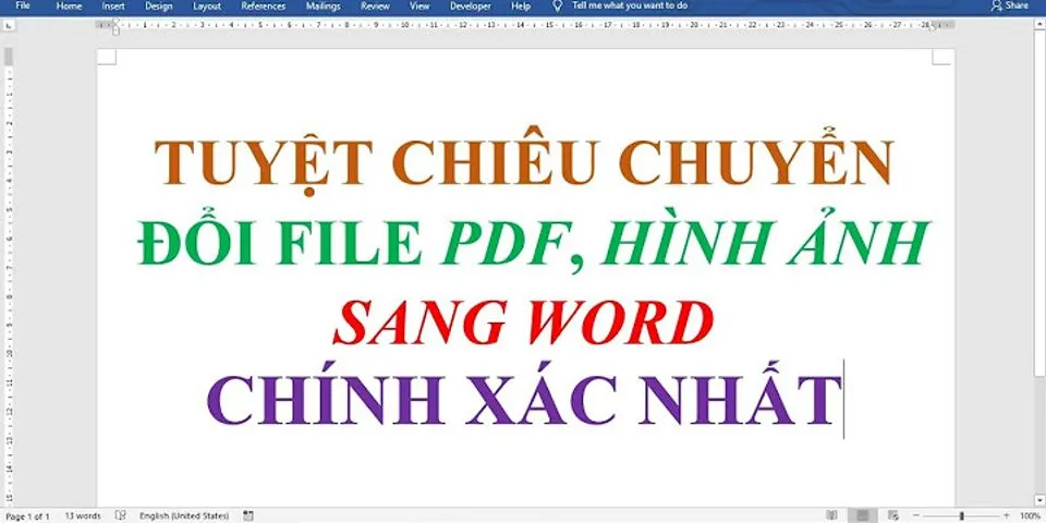 Cách chuyển ảnh chụp sang file PDF