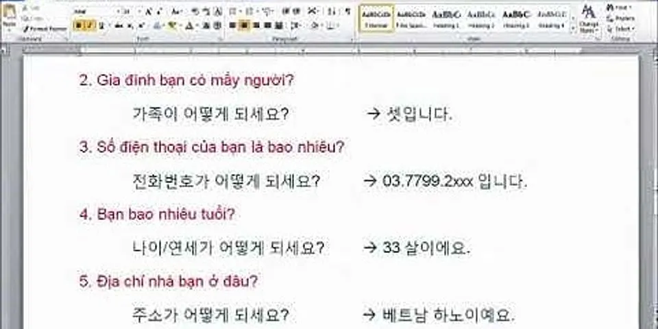 Cách giới thiệu tuổi bằng tiếng Hàn