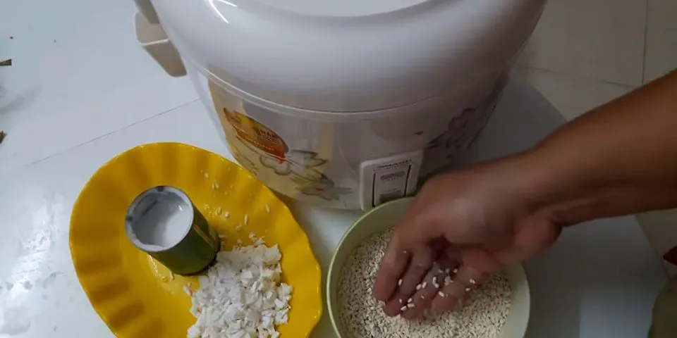 Cách nấu xôi cốt dừa bằng nồi cơm điện