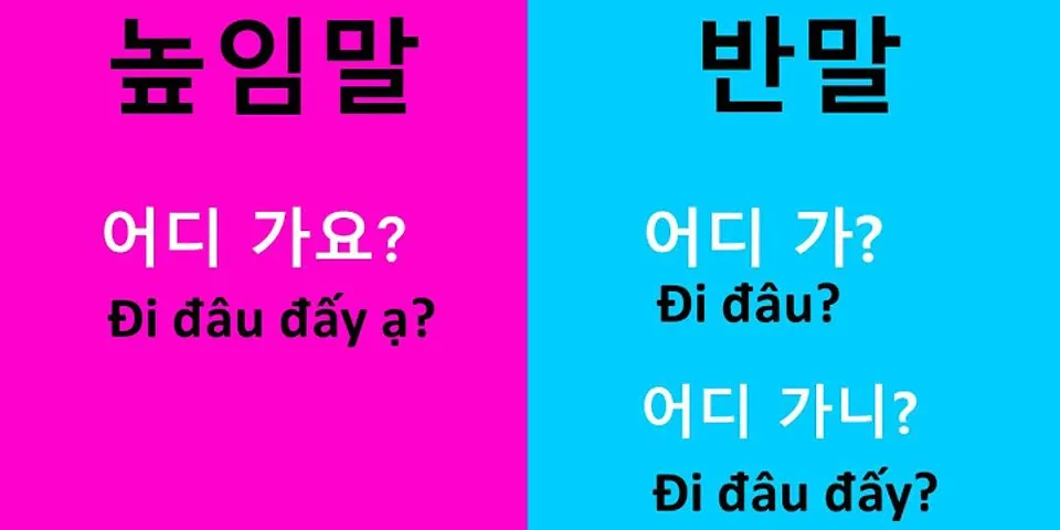 Cách nói không trong tiếng Hàn