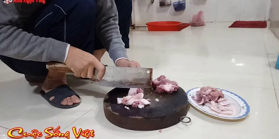 Cách thái thịt lợn nướng