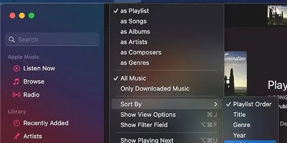 Can you sort songs on Apple music playlist?