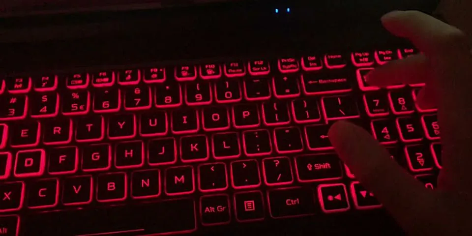 Chỉnh thời gian sáng bàn phím laptop Acer