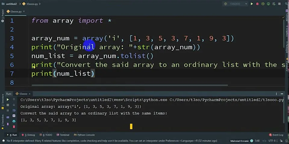 Convert list of array to array python