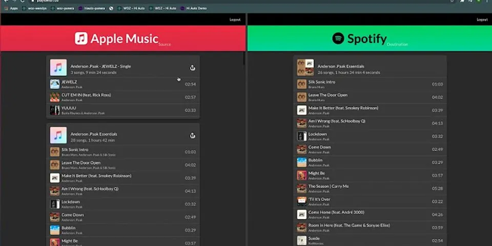 Copy playlist Spotify to Apple Music