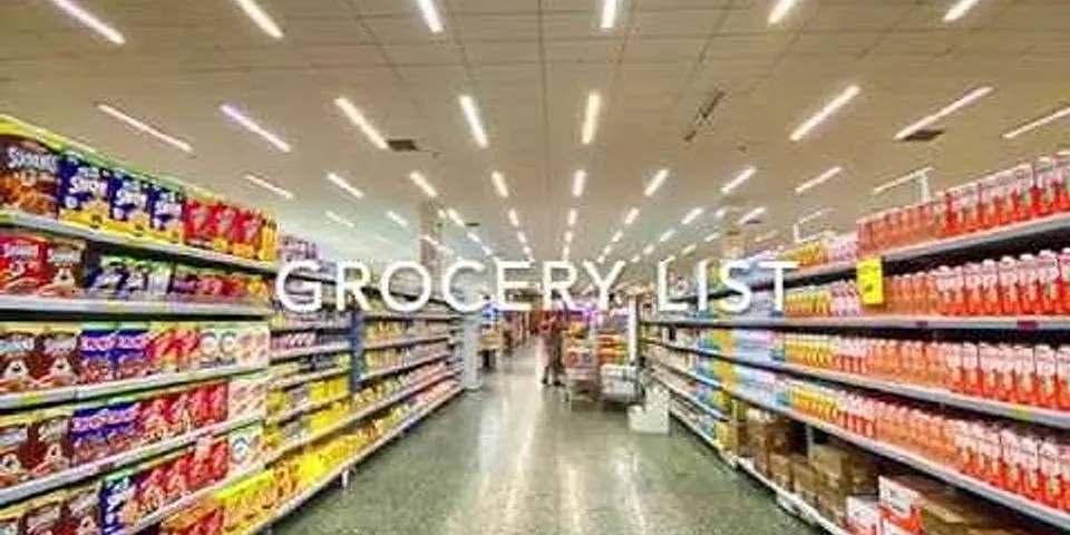 Editable grocery list template Google Sheets