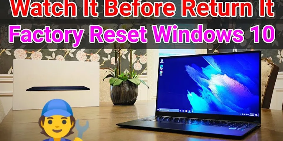 Factory reset Samsung laptop Windows 10