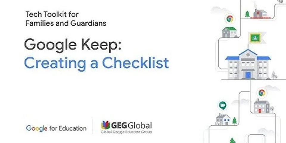 Google Keep checklist template