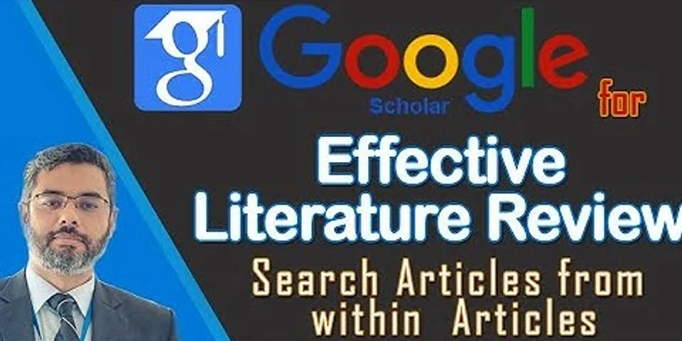 Google Scholar review articles