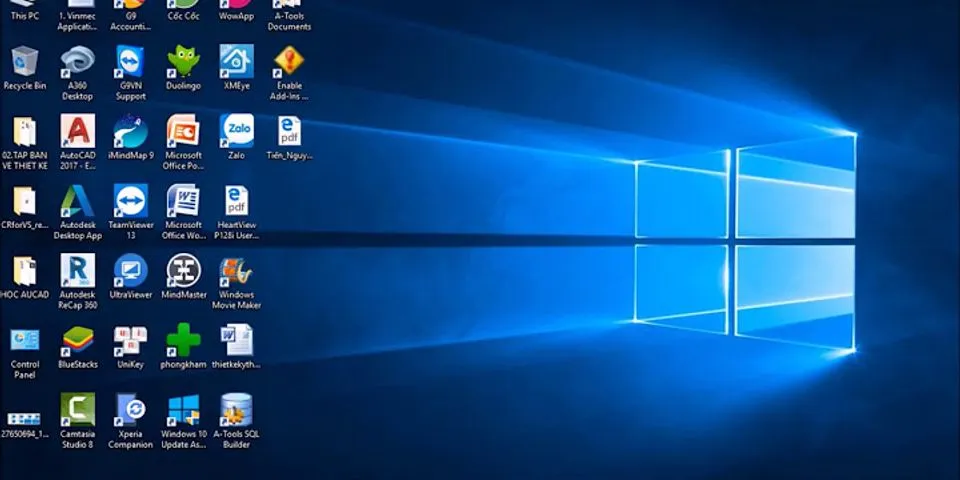 Hiển thị icon trên desktop
