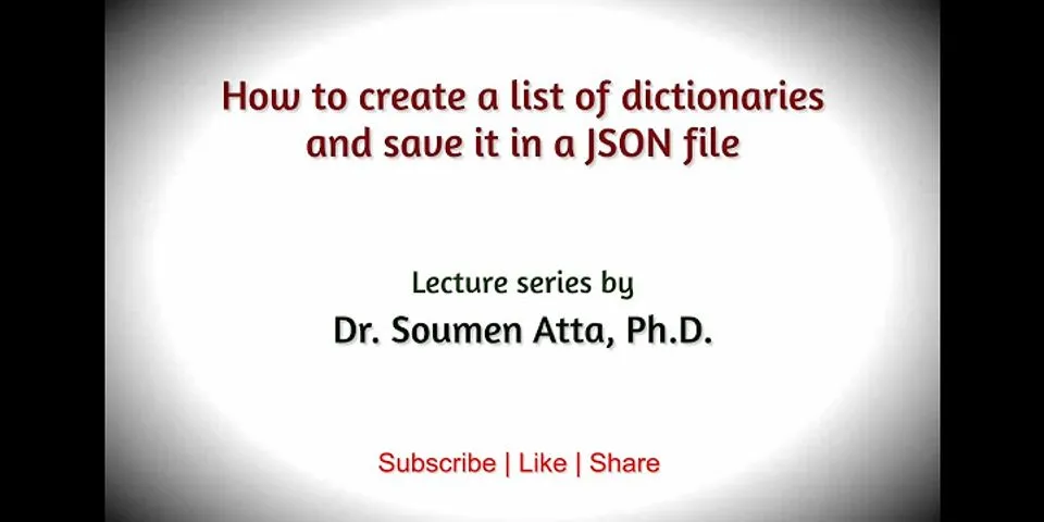 How do you create a JSON file from a list in Python?