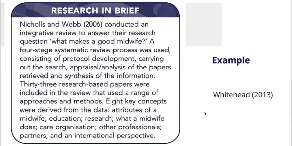 Integrative review in research