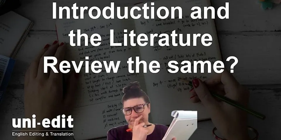 Is related literature and literature review the same?