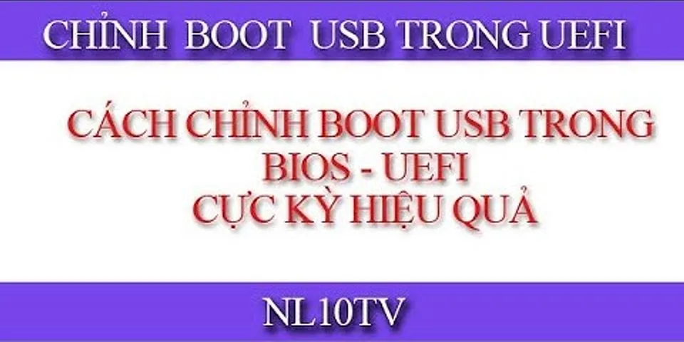 Laptop lg không Boot được từ USB