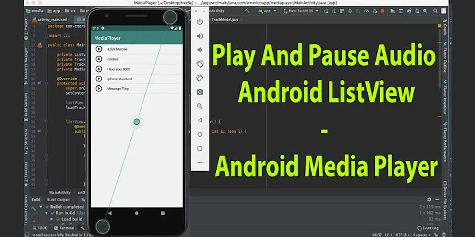 Media player play pause stop android