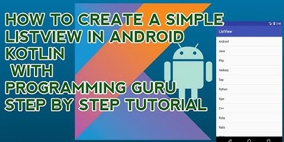 Simple ListView in Android