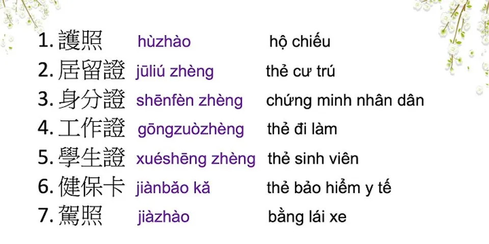 Thẻ căn cước tiếng Trung là gì