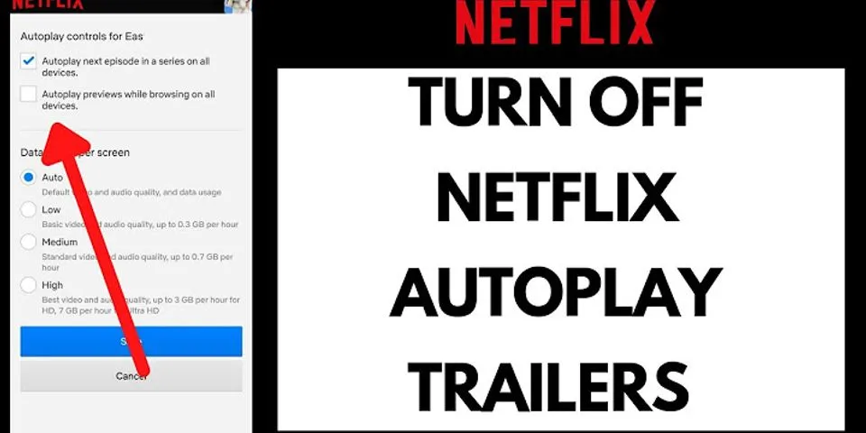 Turn off Netflix autoplay trailers